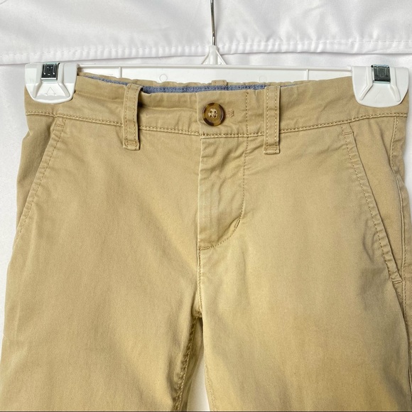 Tommy Hilfiger Pants Boys Small Sz 8 Beige Stretch Chino Khaki Slim Fit Trousers - Picture 2 of 15